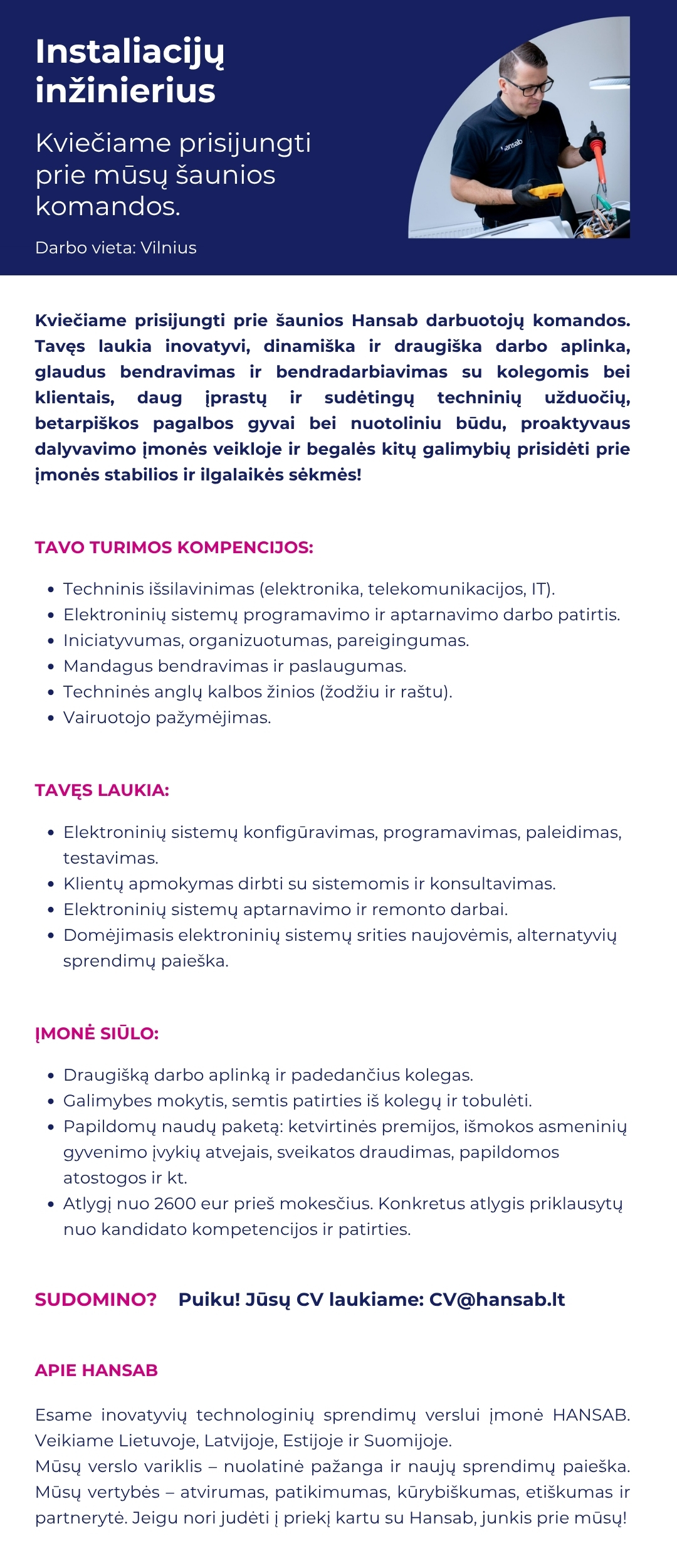 Instaliacijų inžinierius